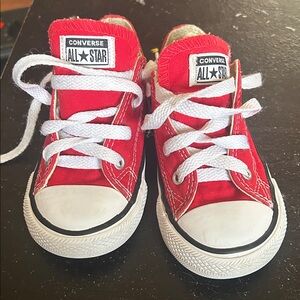 Converse Kids Red All Star Sneakers